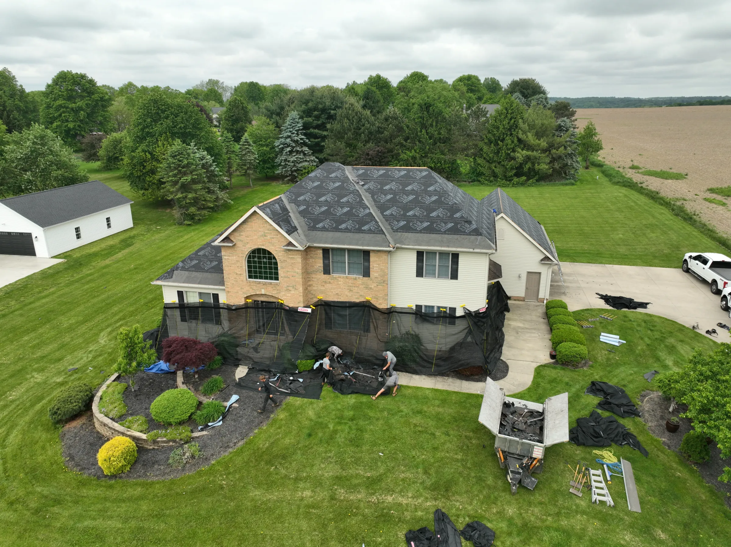 Completed roofing project. 3598 Briarwood Drive
