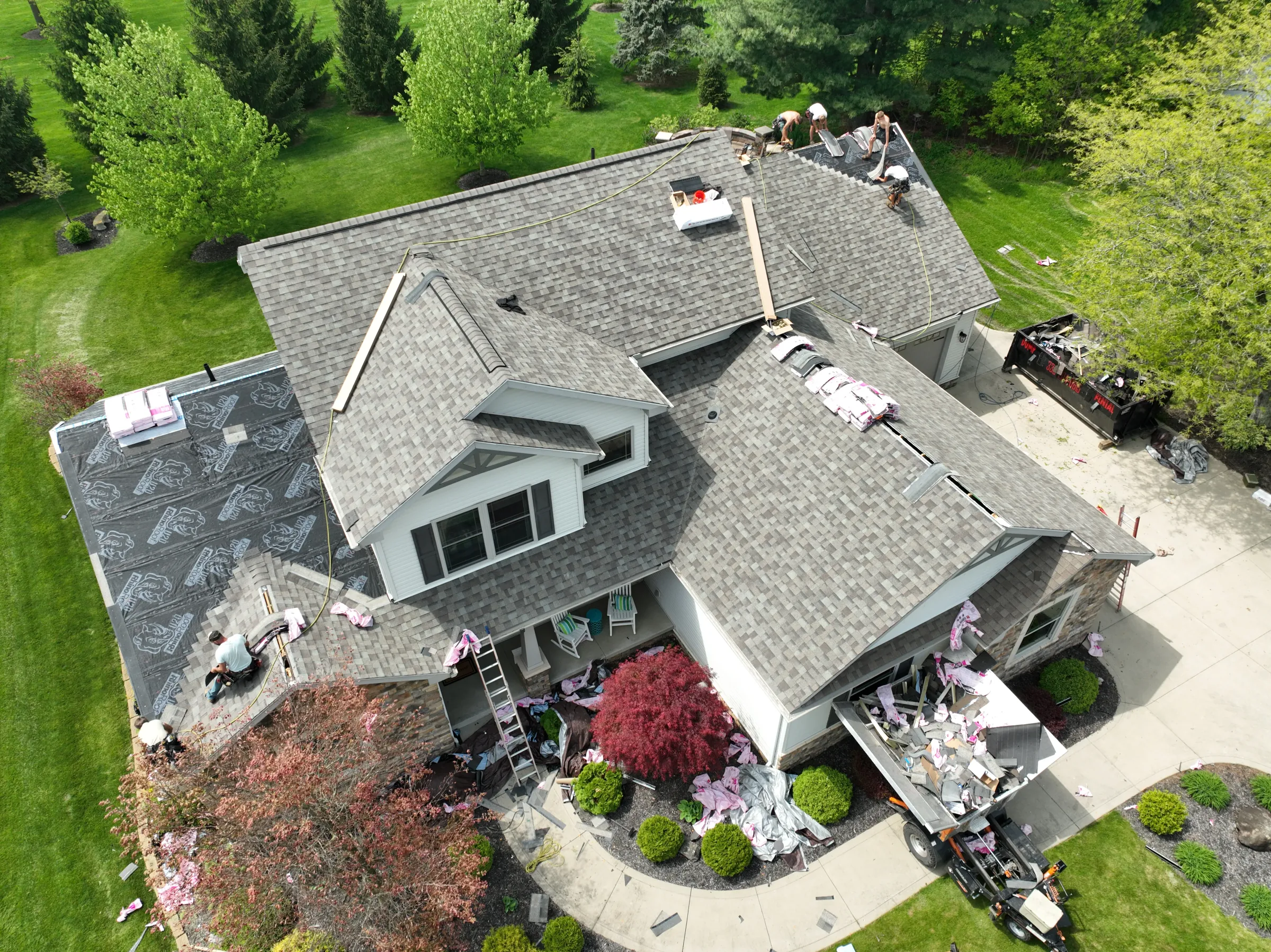 Completed roofing project. 4194 Peabody Place