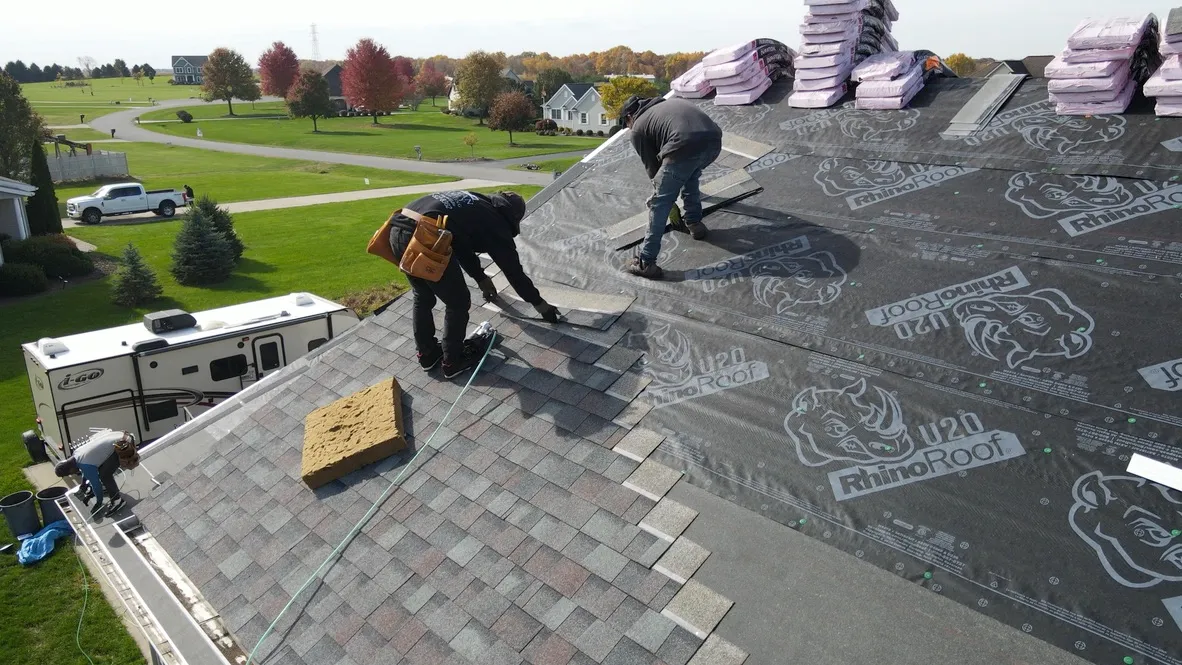 New shingle roof on residential home in Rittman Ohio