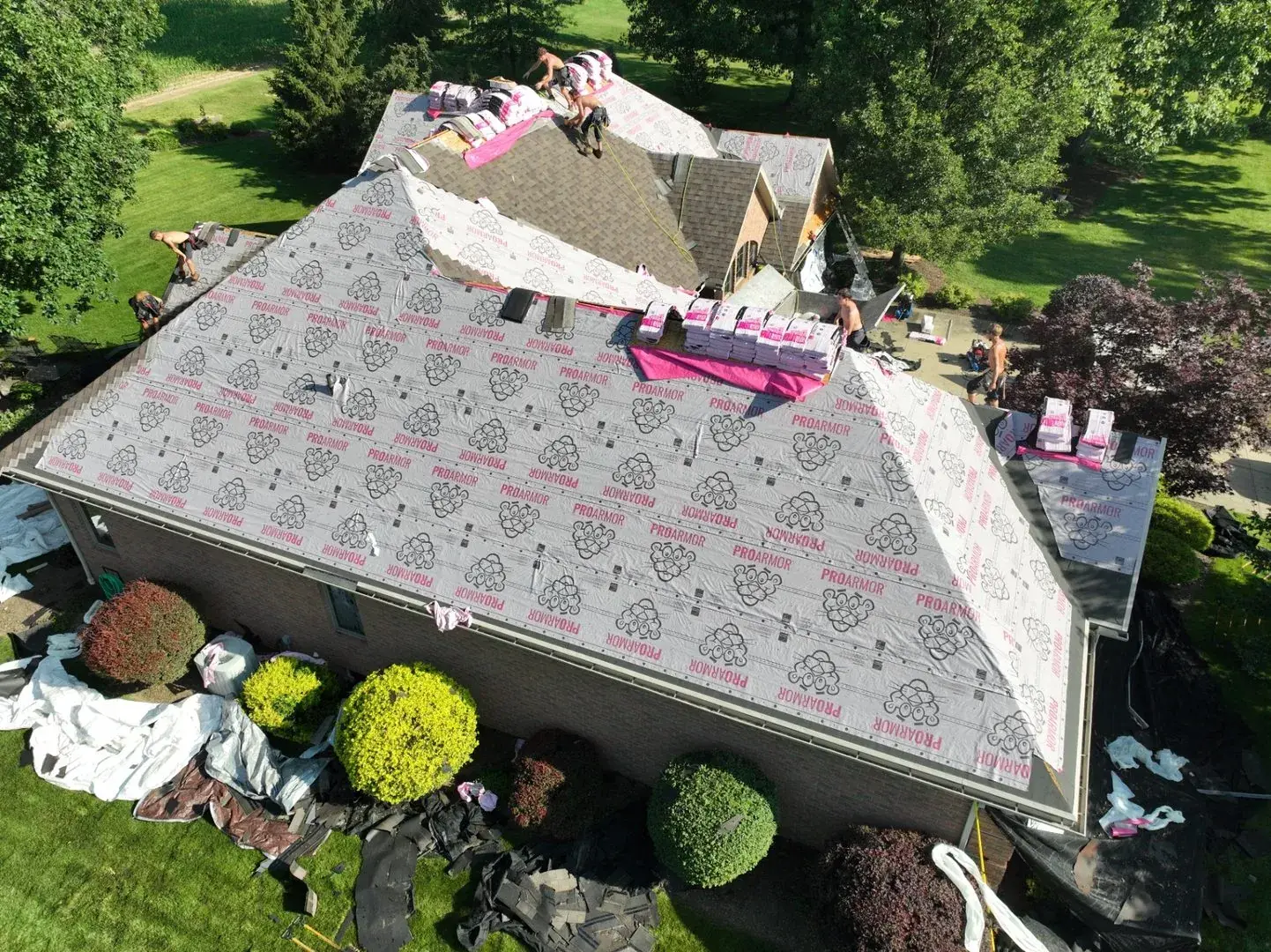 Insurance claim roof replacement project