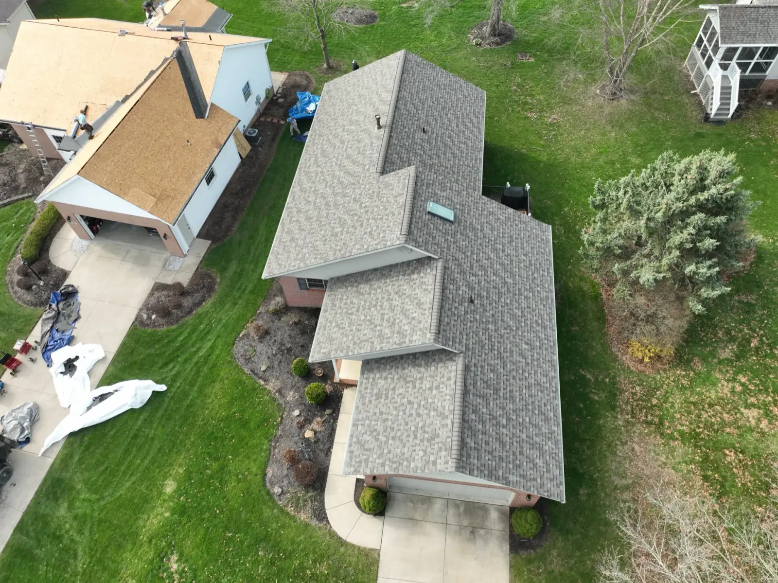 Completed shingle roof. South Wooster