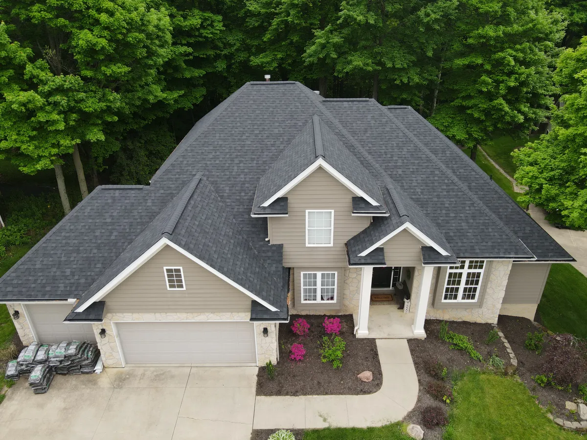 Completed roofing project. Wooster, Ohio