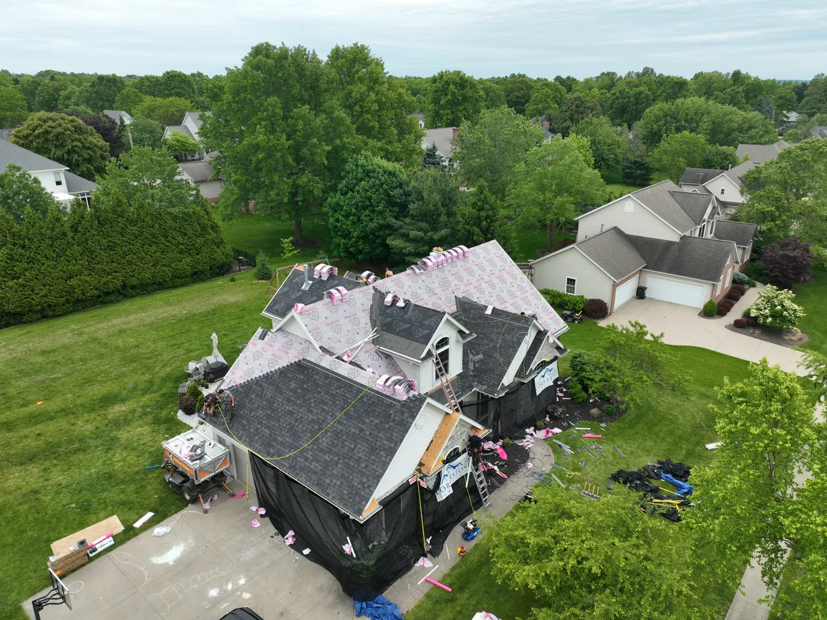 Completed roofing project. Wooster, Ohio
