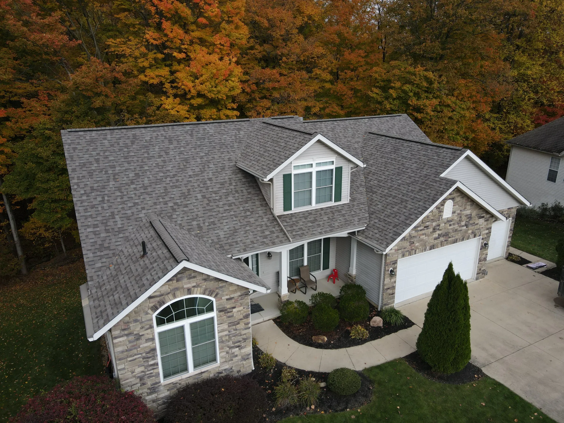 Completed roofing project. Wooster, Ohio