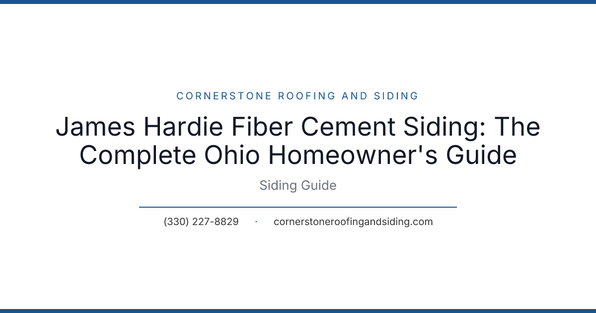 James Hardie Fiber Cement Siding: The Complete Ohio Homeowner's Guide
